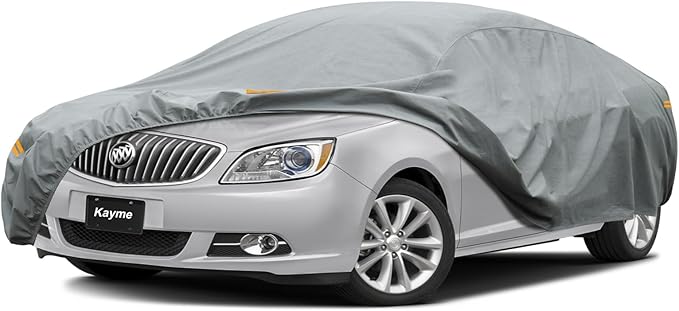 Kayme Heavy Duty Car Cover Custom Fit Buick Verano (2012-2019) Waterproof All Weather for Automobiles, Full Exterior Covers Sun Rain UV Protection.（Deliver About 3-10 Days）