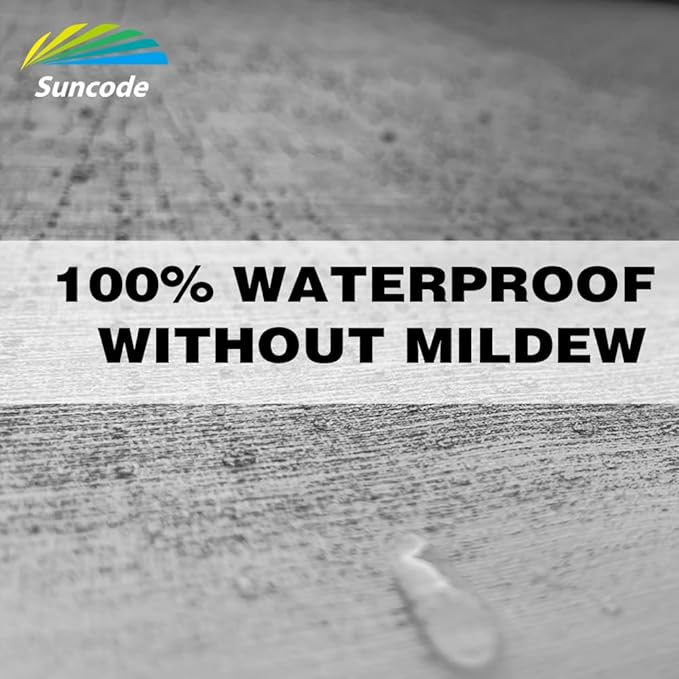 Suncode RV Awning Fabric Replacement Waterpoof Universal Outdoors Canopy for Camper,Trailer,and Motorhome Awning Replacement Premium Grade Vinyl RV Canopy Replacement 17'(Fabric 16'2") Sliver Fade