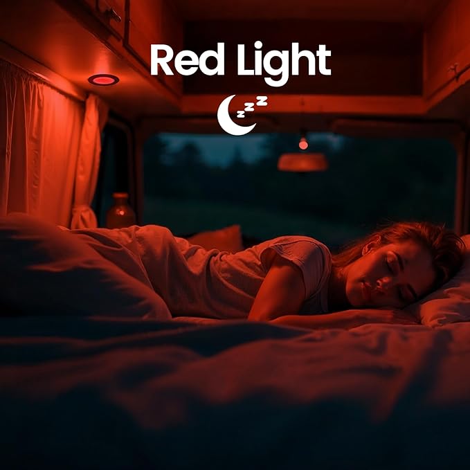 3" LED 12V Push Lights w/Built-in Switch Interior Bi-Color 12 Volt Red LED Puck Light Full Aluminum RV Dimmable Flush Mount Light for Camper, Boat, Trailer 4Pcs (Silver, Warm White)