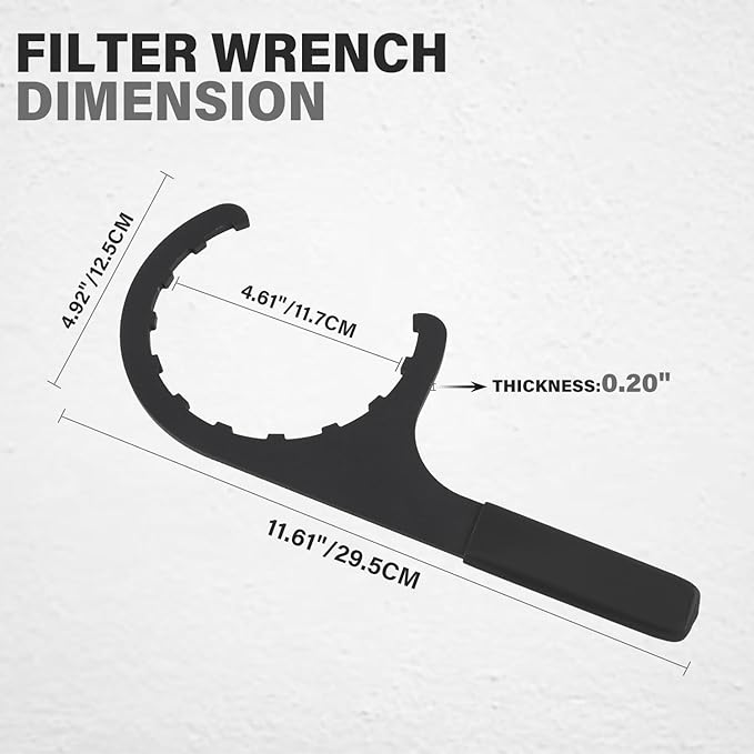 61060 Diesel Fuel Filter Wrench, compatible with Paccar Peterbilt Kenworth and Diesels (Black)
