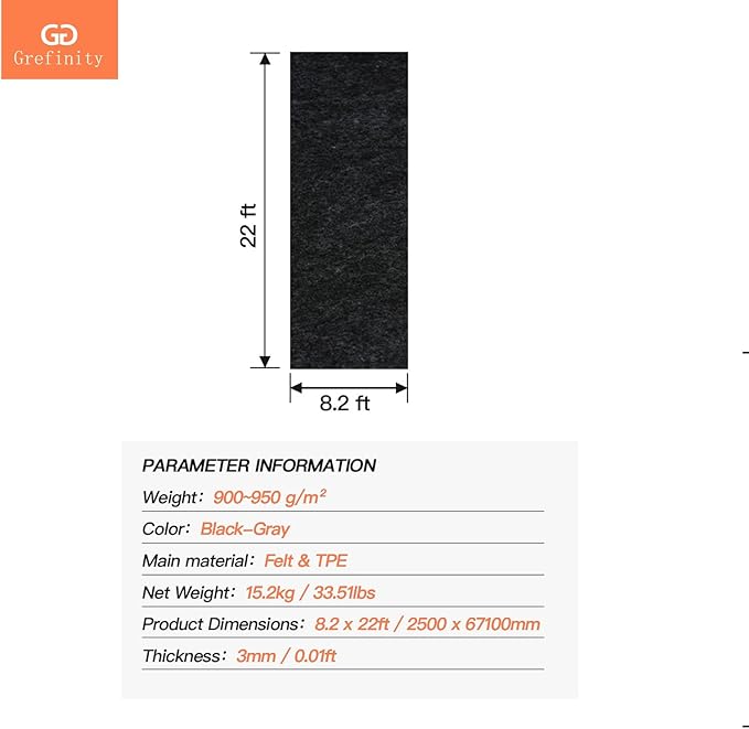 8.2’x 22' Garage Floor Mat & Oil Spill Mat, Heavy Duty Under Car Mat for Garage & Driveway, Protects Against Oil, Chemicals & Stains with TPE Anti-Leak Backing, Reusable & Washable