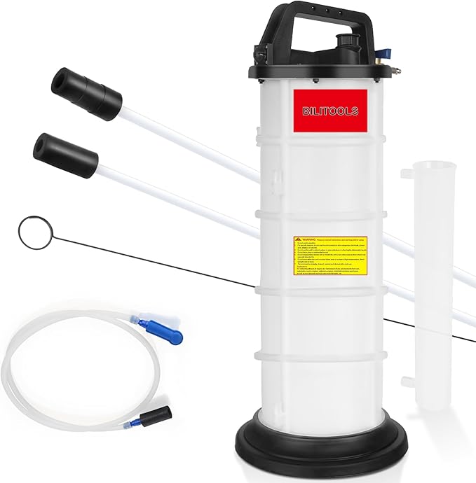 BILITOOLS 9L Vacuum Oil Pump Extractor Air Operated Automotive Oil Change Tool Large Capacity 2.4 Gallon Pneumatic Engine Dipstick Fluid Extractor for Boat Marine Jetski ect.