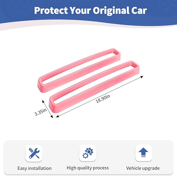 for Challenger Grille Insets Trim Cover Fit for Dodge Challenger 2015-2023 Pink Exterior Accessories 2pcs