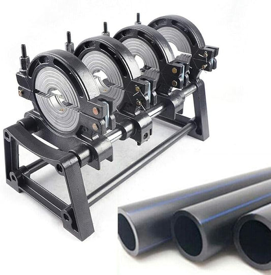 2.48-6.3Inch Fusion Pipe Welder, 4 Clamps Manually Operated HDPE Butt Fusion Welding Machine for PE PP PB PVDF HDPE PVC