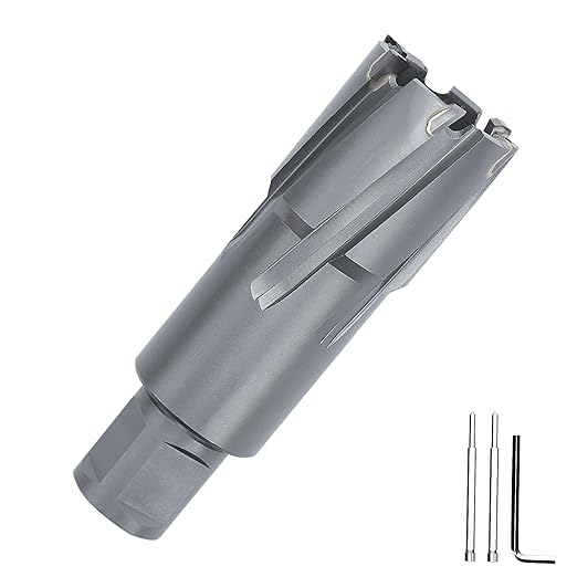 15/16" x 2" Annular Cutter with Weldon Shank,Carbide Tip Annular Drill Bit for Stainless Steel, Iron (2" Depth, 15/16" Diameter)