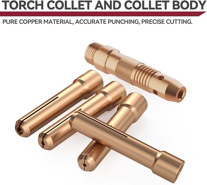 ARCCAPTAIN 11Pcs TIG Welding Torch Consumables Kit Collets Alumina Ceramic Cups for WP-17/18/26