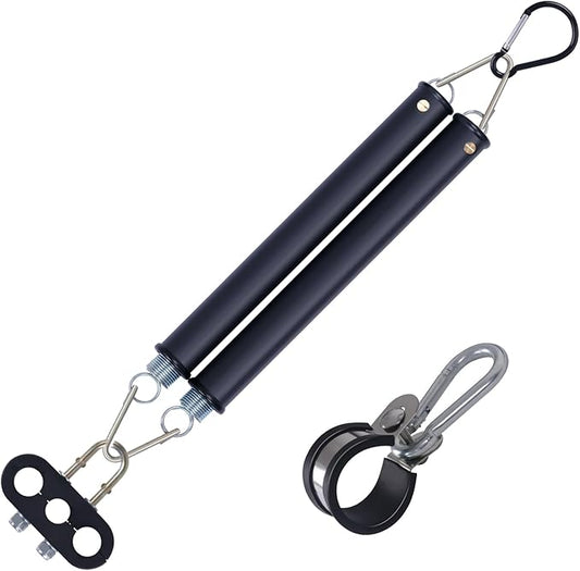 Cheemuii 16" Double Tender Spring Kit with 3in1 Hose Holder and 3-Hole Clamp Holder Heavy Duty Tender Spring for Semi Truck Air Lines Kit 2 Style Air Lines Holders for Semi Truck Trailer Tractor