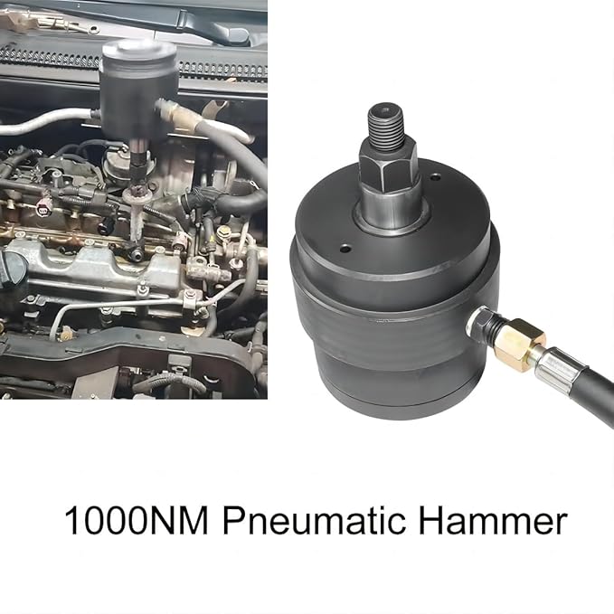 Universal Pneumatic Diesel Fuel Injector Puller Tool Kit Injector Remover Extractor with Impact Air Tool compatible with Benz for Bosch for Siemens etc Diesel Engine