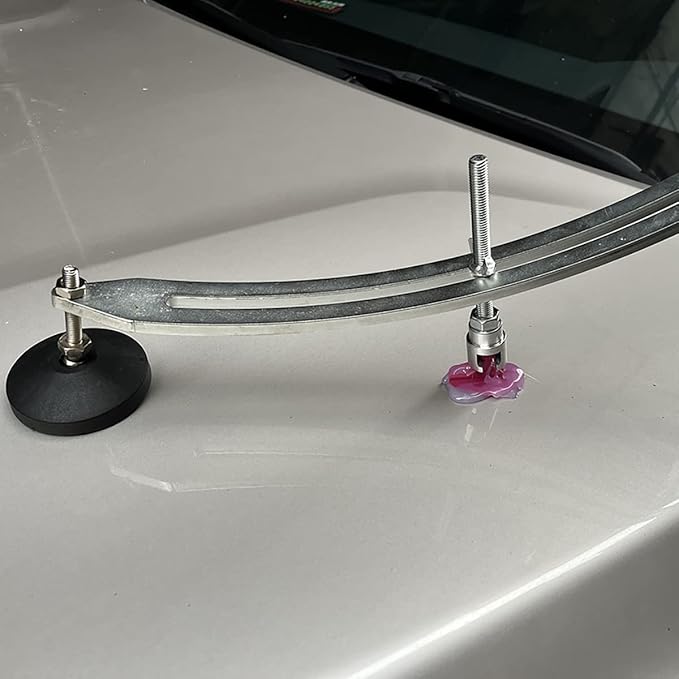 67pcs/Set Car Paintless Dent Removal Kit, Auto Fender Damage Repair Big Curved Rod Crowbar Puller Lifter Rods Tools with Glue Tabs, Glue Sticks, Leveling Tools and more for Car Body Dent Repair