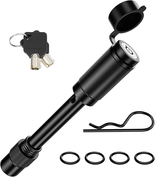Nilight Trailer Hitch Lock Pin 5/8" Locking Receiver Hitch Pin Keyed Unique Weatherproof Anti-Theft Lockable Fits 2" 2-1/2" Receiver Extra Long 3-1/4" Span Tow Truck Boat Bike Truck