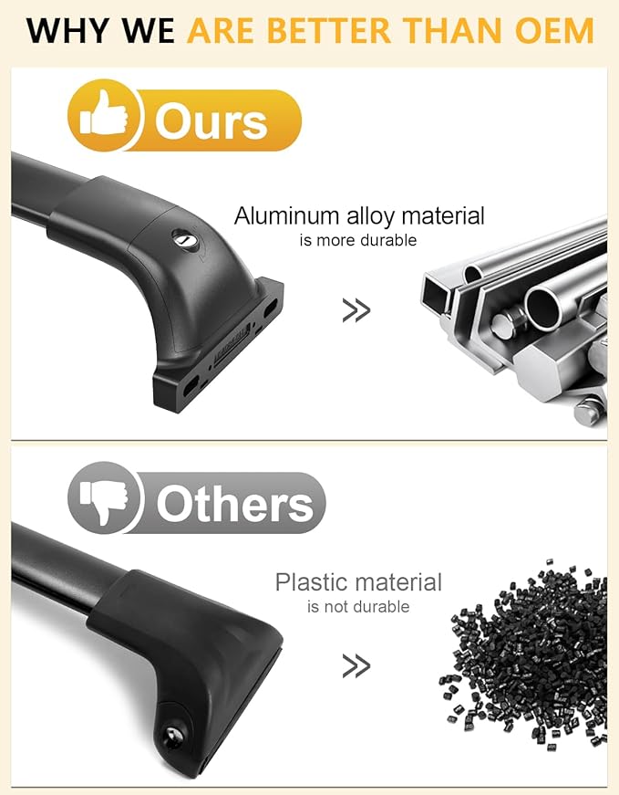 Tuyoung All Aluminum Roof Rack Cross Bars Compatible with Chevy Chevrolet Trailblazer 2021 2022 2023 2024 2025 2026 L LT ACTIV RS, 260lbs Lockable Heavy Duty Roof Rails Crossbars Cargo Luggage Kayak