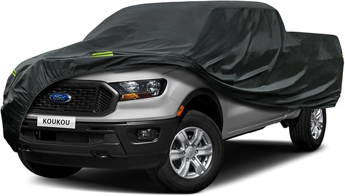 Truck Cover Waterproof Custom Fit Ford Ranger (1998-2025), 7 Layers Heavyweight Pickup Car Cover Outdoor Indoor Sun UV Rain Snow Wind Protection.