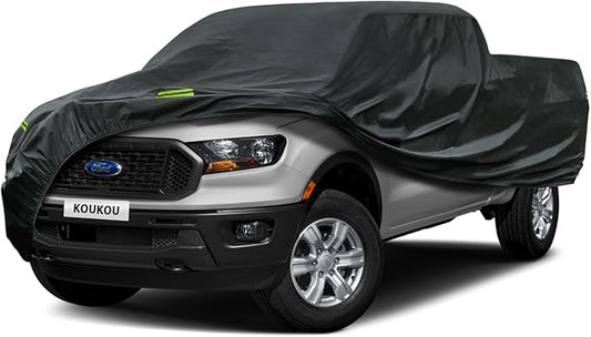 Truck Cover Waterproof Custom Fit Ford Ranger (1998-2025), 7 Layers Heavyweight Pickup Car Cover Outdoor Indoor Sun UV Rain Snow Wind Protection.