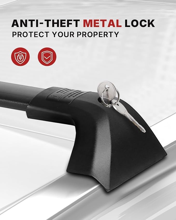 Richeer 300LBS Roof Rack Cross Bars for 2020-2026 Highlander XLE XSE Limited Platinum Hybrid with Side Rails, Lockable Heavy Duty Aluminum Cargo Racks Rooftop Luggage Canoe Kayak Bicycle