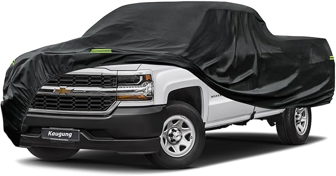 Truck Cover Waterproof Custom Fit Chevrolet Silverado Regular 8' Bed (2019-2025), 7 Layers Heavyweight Pickup Car Cover Outdoor Indoor Sun UV Rain Snow Wind Protection.