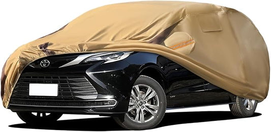 Car Cover Waterproof All Weather Compatible with Automobiles,Outdoor Anti-UV Car Covers Rain Sun Protection with Zipper and Windproof Buckle