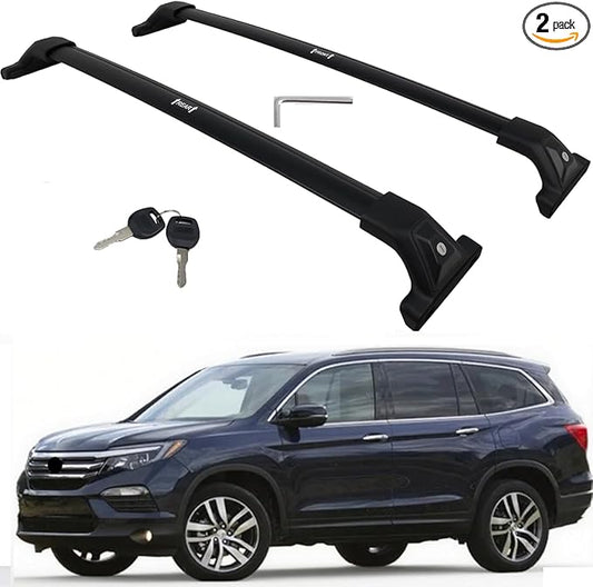 Upgraded 260lbs Cargo Racks for 2016-2022 Honda Pilot Roof Rack Cross Bars Rail Luggage Carrier Lockable Accessories