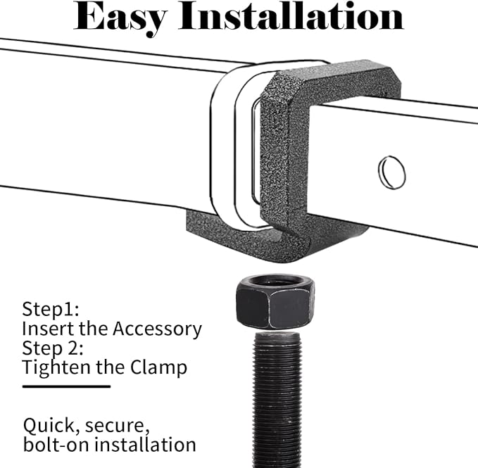 2" Anti Rattle Hitch Clamp, Hitch Tightener with 2 Silencer Pads Trailer Hitch Anti Rattle Device, Heavy Duty Hitch Stabilizer for 2 Inch Hitches