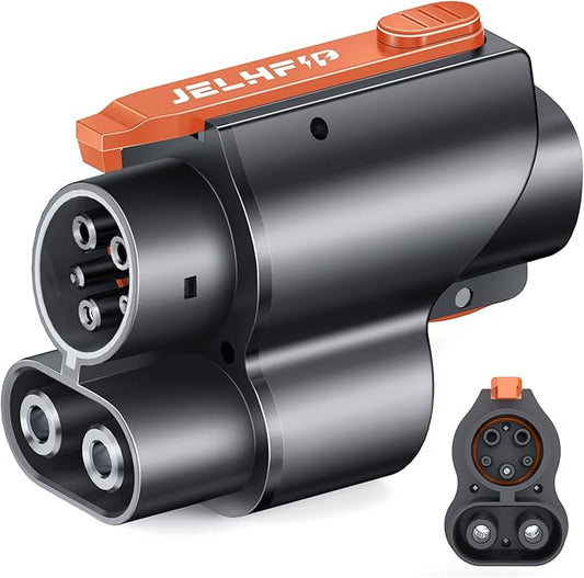 Tesla to CCS Adapter Tesla Supercharger Adapter 500A/1000V Max 250KW NACS to CCS Electric Vehicle Fast DC Charging Adapter Compatible with Ford,GM,Volvos,and Polestar EVs (Orange)