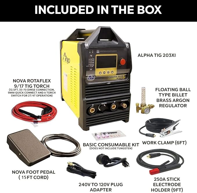 NEW 2024 AHP AlphaTIG 203Xi Amp IGBT AC DC Tig/Stick Welder with PULSE 110/220v 3 YEARS WARRANTY