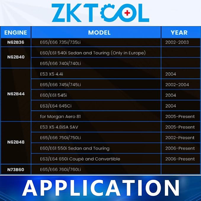 ZKTOOL Engine Timing Alignment Locking Tool kit Compatible with BMW N62 N73 Engine,Timing Chain & Camshaft Alignment Tool Kit Alt,119460.