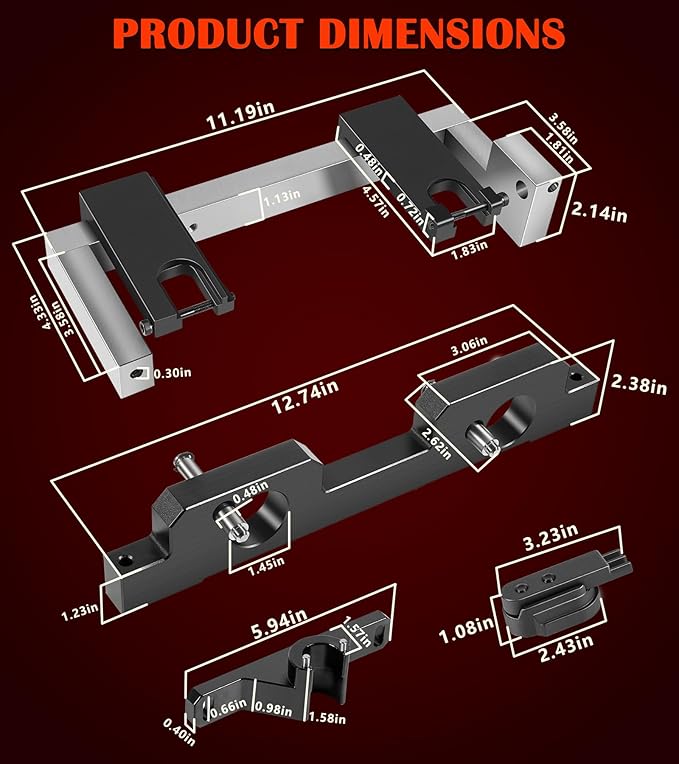 16PCS Engine Camshaft Timing Locking Tool Kit Fits for BMW N20 N26 Engines, with 2801 Flywheel Holder + 7676 Oil Seal Repair Kit + Fuel Injector Removal Tool, Engine Alignment Locking Timing Tool Kit