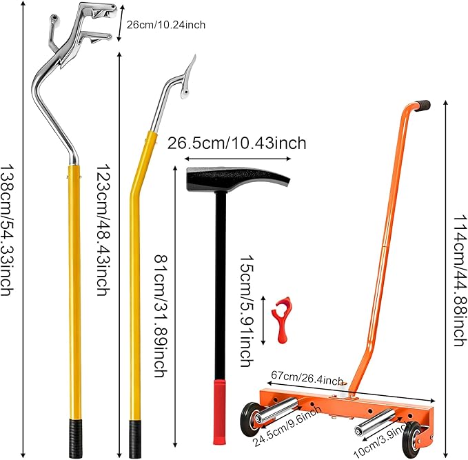 Tire Hammer Tire Bead Breaker and Tire Mount Demount and Tire Dolly for Tire Changing Tool Tire Changer Kit
