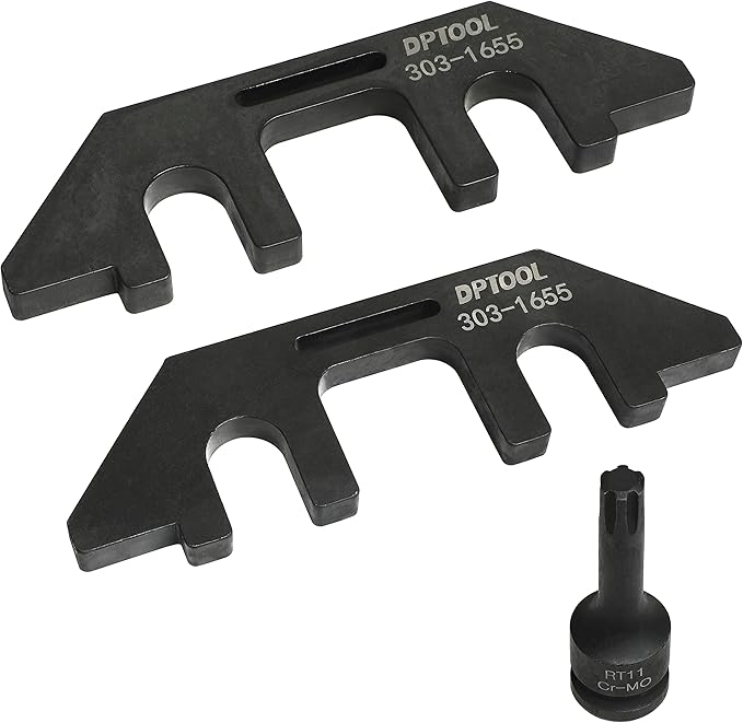 DPTOOL 303-1655 Camshaft Aligning Tool Compatible with Ford 3.5L V6 EcoBoost Upgraded GT F-150 Expedition Lincoln Navigator Cam Alignment Timing Tool with Cylinder Head Screw Removal Socket