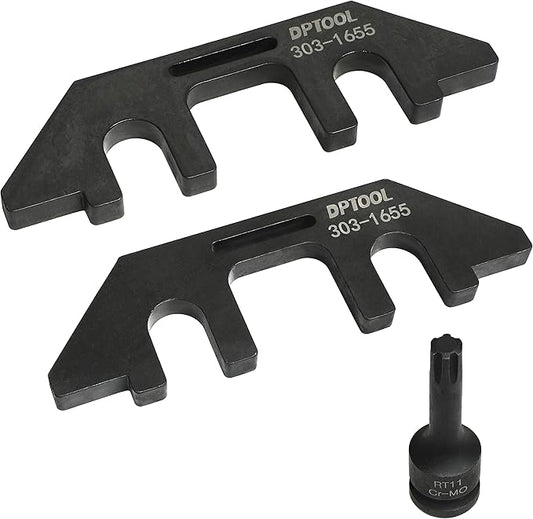 DPTOOL 303-1655 Camshaft Aligning Tool Compatible with Ford 3.5L V6 EcoBoost Upgraded GT F-150 Expedition Lincoln Navigator Cam Alignment Timing Tool with Cylinder Head Screw Removal Socket
