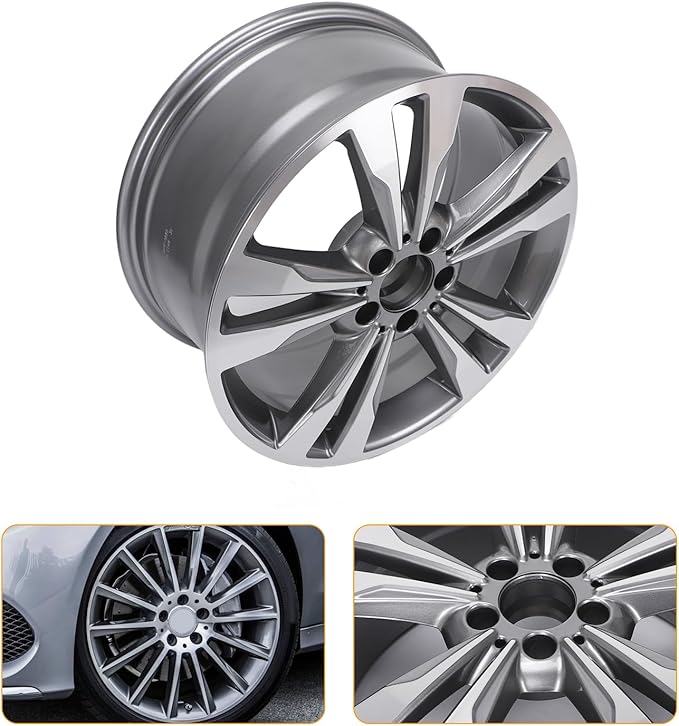 New 18" x 8.5" Rear Aluminum Alloy Replacement for OE Wheel Rim Compatible with C300 C350 2015-2018, 85371, Fits for Rear Wheel Only