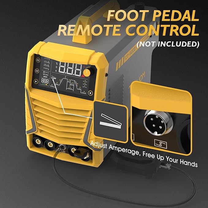 TOOLIOM Cut/TIG/Stick 3 in 1 Portable Welding Machine: 50A Air Plasma Cutter, 200A TIG Welder, 180A Stick Welder, with Dual Voltage 110&220V