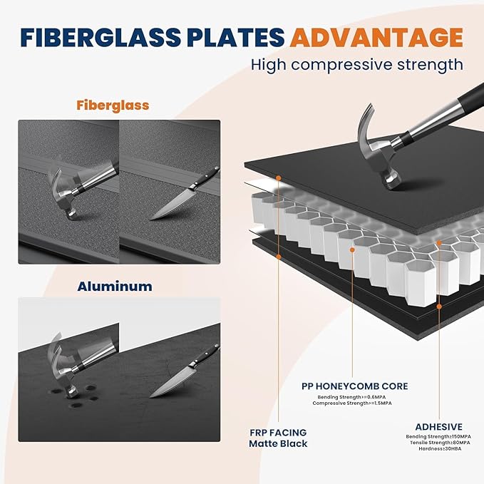 Fiberglass Quad Hard Truck Tonneau Cover Bed Cover Compatible with 2009-2025 Dodge Ram 1500 Classic & New Body -5.8 FT Bed w/o Ram Box 67.4 inch