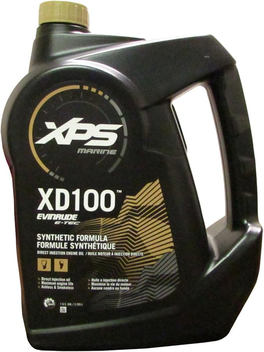 Evinrude XPS Marine XD100 E-TEC Synthetic Formula, Direct Injection Engine Oil, 1 Gallon Jug