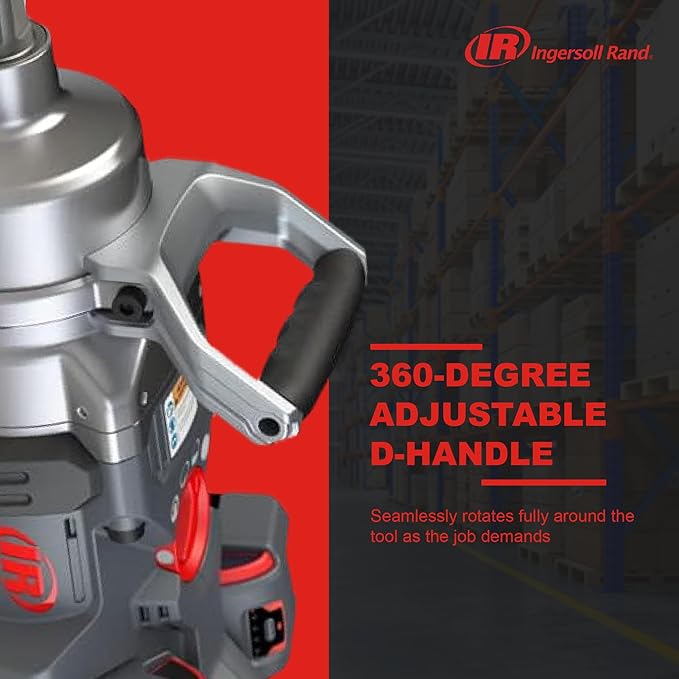 Ingersoll Rand W9491-K4E 1" 20V Cordless Impact Wrench 4-Battery Kit, 2,600 ft-lbs Torque, Friction Ring-Thru-Hole Retainer