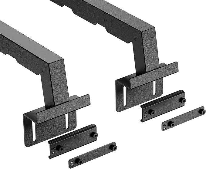 Truck Bed Rack with 2 Cross Bars Cargo Carrier Truck Rack Compatible with Silverado/Sierra/Ram/Ford F-Series/Tacoma/Tundra/Titan/Frontier/Colorado/Canyon/Gladiator JT, Ladder Cargo Rack