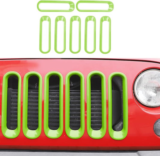 JK Grill Inserts Front Grille Mesh no Mesh Cover Guard for Jeep Wrangler JK 2007-2017 Clip-on Grille Accessories