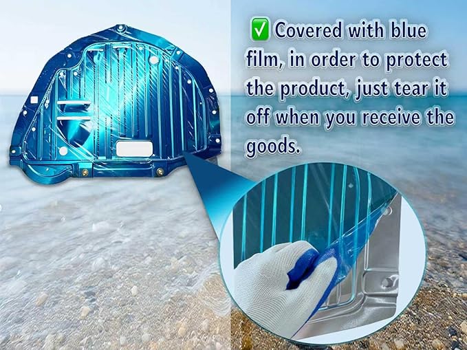 Aluminum Alloy Engine Splash Shield Guard Under Car Cover for Honda CRV Ex Exl 2017-2022 1.5l L4, 74112-TLA-A01