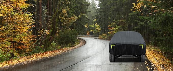 Car Cover Custom Fit for Toyota Tundra 2007-2024,6 Layers Truck Cover Waterproof All Weather for Automobiles,Outdoor Full Exterior Cover Black,Up to 233.6 inch, 5.5 Bed Length