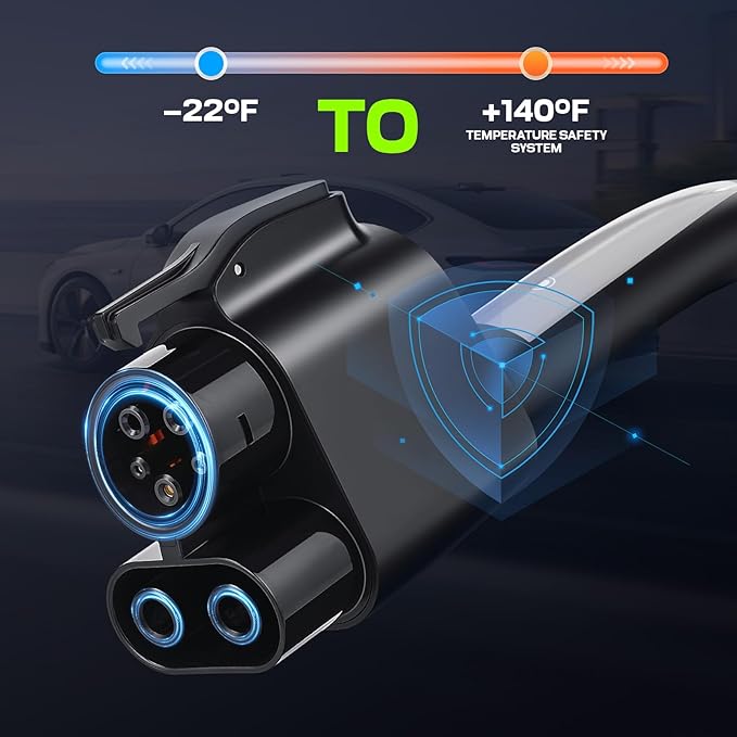 2025 Upgraded Tesla Supercharger to CCS1 Charger Adapter, [Max 500A 1000V] Fast Charge Electric Vehicle Charging Adapter（Black）