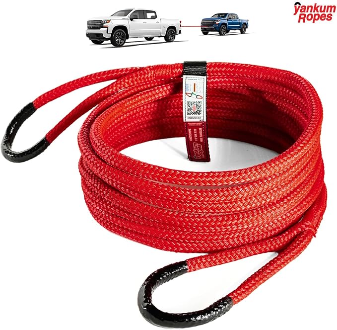 Yankum Kinetic Recovery Rope - Heavy Duty 1/2" x 20' Tow Rope, Off-Road & Vehicle Recovery, Kinetic Energy Ropes for 4x4, Jeep, and Trucks, Made in USA – Racer Series