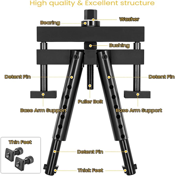 PT-6400-C Universal Cylinder Liner Puller Diesel Engine Cylinder Liner Removal Tool For Mack Cummins Cat On Wet Liner from 3-7/8” To 6-1/4” Bore Replace To pt-6400-c,M50010-B,3376015