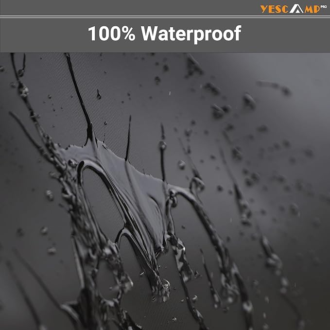 YESCAMP RV Slide Topper Awning Slide Out Awning Kit Cover Assembly,Modular Slideout Awning Protection for RVs,5th Wheels,Travel Trailers and Motorhomes,Black,14'(13'7''Fabric)