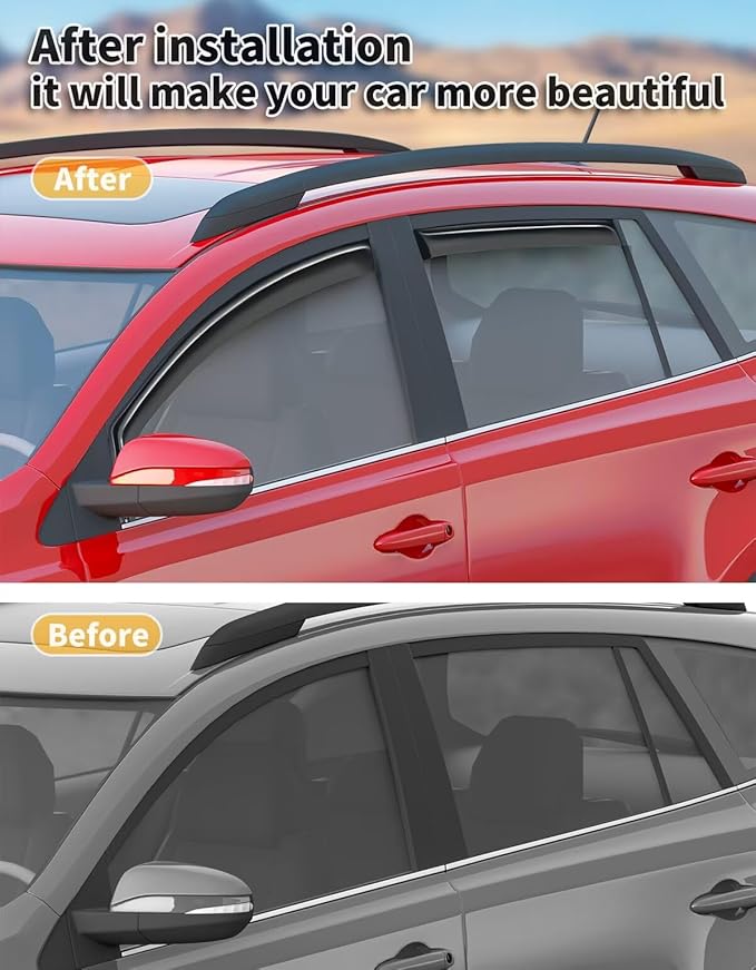 in-Channel Window Rain Guards Fit for Toyota 4Runner 2010-2024 Extra Durable Window Visors Window Deflectors Vent Visors Vent Shades Car Accessories-4 pcs 2-Q09