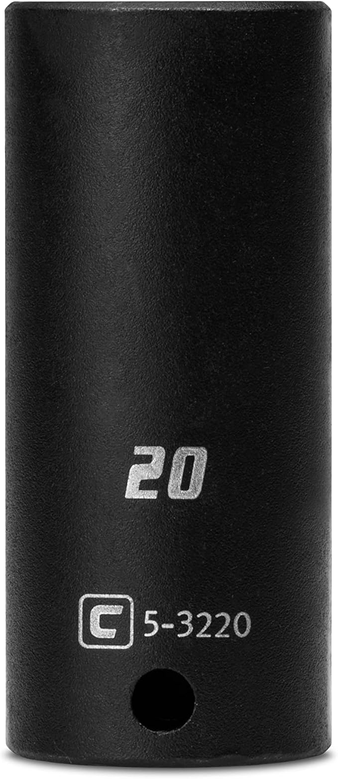 Capri Tools Deep Impact Socket, 3/8-Inch Drive, 6-Point, Metric (20 mm)