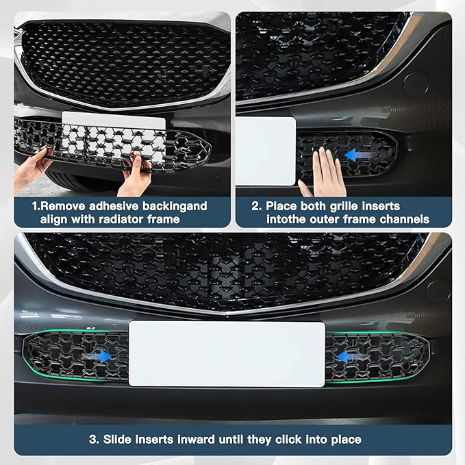 RUIYA CX30 Front Grill Mesh Inserts Trims for Mazda CX30 Accessories 2PCS Front Grille Guard Compatible with 2020 2021 2022 2023 2024 2025 Mazda CX30(320MM for CX30 Preferred Grilles)