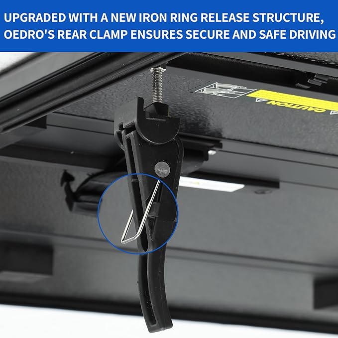 OEDRO Quad Fold Hard Truck Bed Tonneau Cover Fit for Dodge Ram 1500 Classic 2009-2024, Fit for Ram 1500 New Body 2019-2025 with 5.7ft Bed, Black