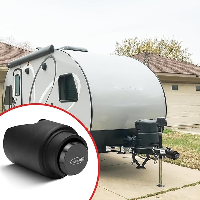 Trailer Lock Fits 2 Inch Coupler, Upgraded Heavy-Duty Steel Hitch Lock, Anti-Theft & Pry-Resistant for RV, Boat, Cargo Trailer (Black)