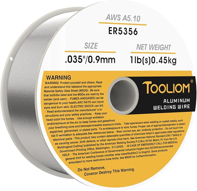 TOOLIOM ER5356 - .035" Welding Wire MIG Aluminum 0.9 mm Welding Wire - 1lb Spool