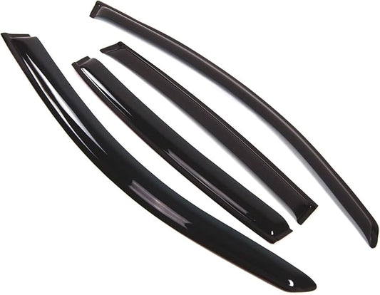 Tuningpros WD2-014 Dark Smoke 4 Pcs Set Window Visor (Outside Mount) Deflector Rain Guard Compatible with 2000-2005 Buick Lesabre