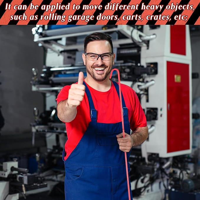 Zonon 4 Pack 31" Red Fifth Wheel Puller 5th Wheel Pin Puller for Semi Truck Cotter Spring Pulling Tool Solid Steel Dock Hooks Portable Type Lifting J Hook for Pulling Storm Drain Manhole Covers